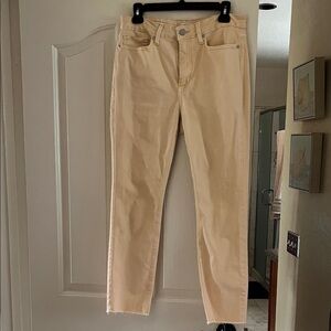 LC Lauren Conrad Women's Skinny Ankle Jeans in Butter Yellow